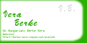 vera berke business card